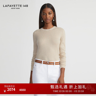 LAFAYETTE148 秋冬轻薄精梳羊绒针织羊绒上衣 拉飞逸