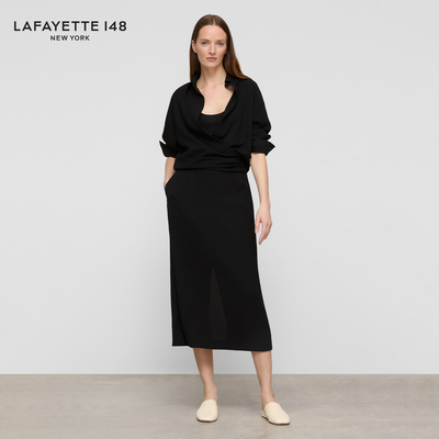【26春夏新款】LAFAYETTE148/拉飞逸礼服呢两件式衬衫背心连衣裙