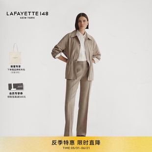 LAFAYETTE148拉飞逸户外风抽绳收腰夹克外套长袖翻领休闲女装外套
