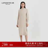 LAFAYETTE148 拉飞逸H型立领落肩羊绒针织连衣裙