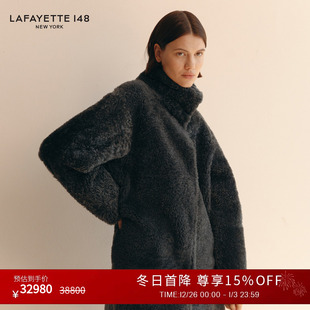 拉飞逸美利奴双面立领皮毛一体大衣 LAFAYETTE148 25秋冬新款