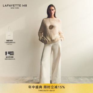 LAFAYETTE148/拉飞逸直筒宽腿阔腿CHARLES长裤职场通勤简约直筒裤