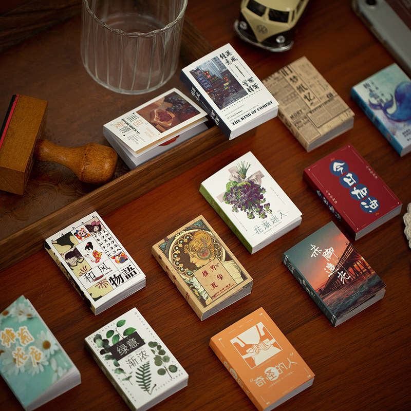 语闲贴纸小豆本周末书屋和风复古手帐diy贴画贴纸网红款手账素材