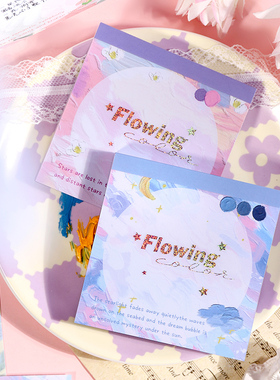 色彩回声寄语便签本100张无粘性手帐素材小清新留言条便携小本