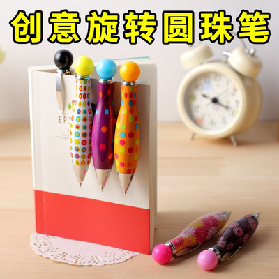 胖肚圆珠笔可爱短款扭动保龄球笔