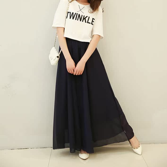 2019 summer Show thin Drape Jacobs skirt Paige Chiffon Pleated skirt student Overknee longuettein the Women's clothing/Boutique , Skirts  category - from Buy2taobao.com to provide professional Taobao agent buy service