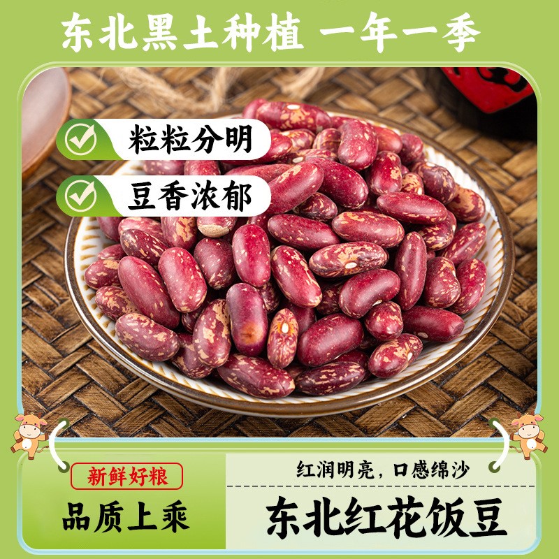 2025年菜豆新货红花饭豆腰豆真空
