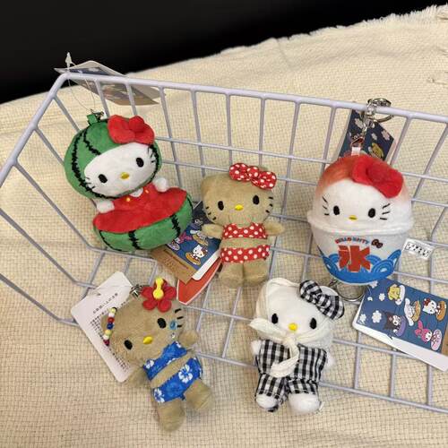日本Me联名第八弹可爱hellokitty包包挂件毛绒公仔kt猫玩偶包挂饰