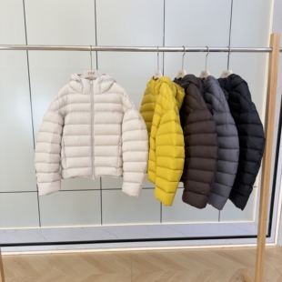 95白鸭绒黄色排骨羽绒服2025冬新款巨好看龟背连帽保暖短款外套女