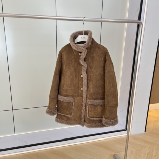 高级感两面穿羊羔毛皮毛一体外套女中长款2025冬季新款羊剪绒外套