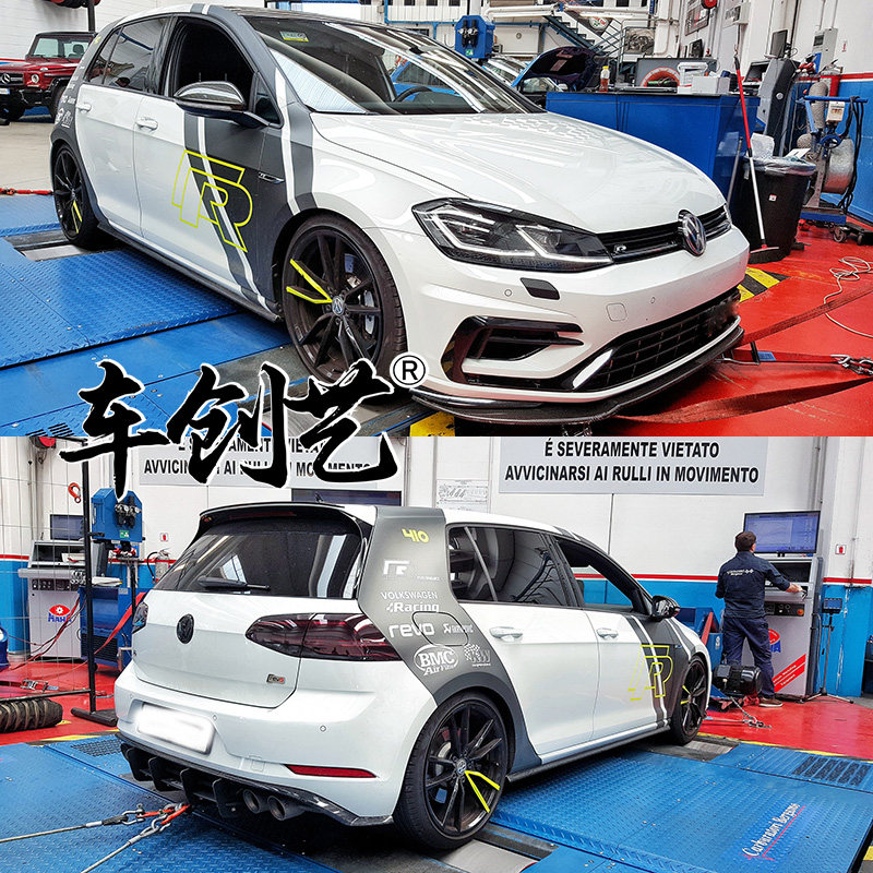适用于高尔夫876GTI车贴拉花 大众Polo尚酷柱子车身个性装饰贴纸