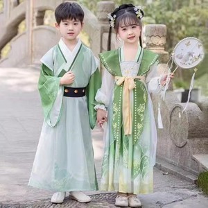 2023新款汉服男童女童男款儿童古装国学服春秋款女款夏中国风长袖