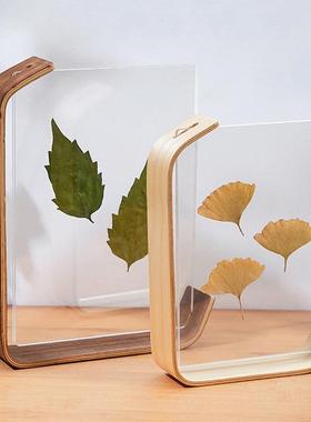 高级感黑胡桃亚克力透明摆台ins简约6寸7寸8寸洗照片做成相框摆件