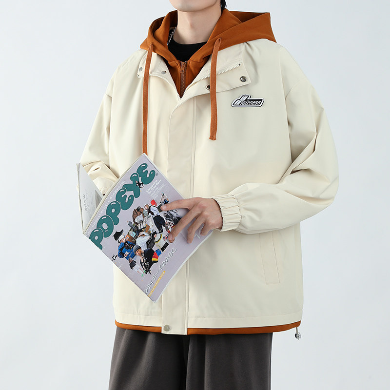 2023春秋季新款外套男士韩版潮流帅气运动夹克休闲上衣服潮牌褂子