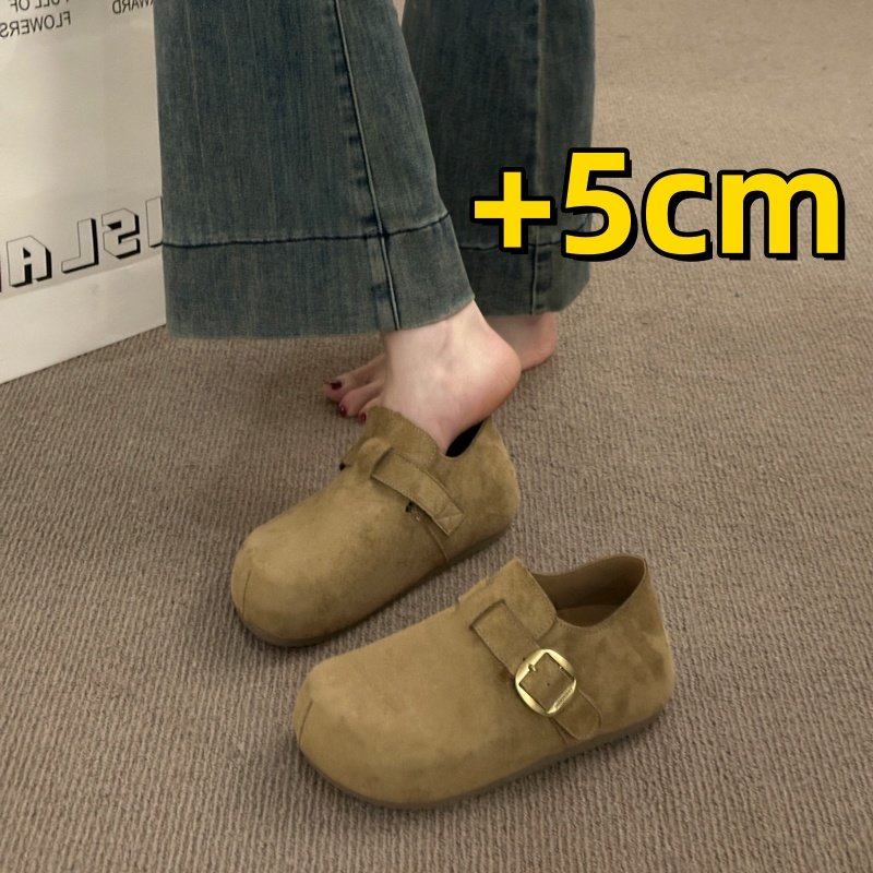 一脚蹬内增高5cm厚底勃肯鞋2026春季新款真皮防滑乐福鞋豆豆鞋女,女鞋,勃肯鞋/软木鞋,淘宝优惠券,粉丝福利购,淘宝优惠卷