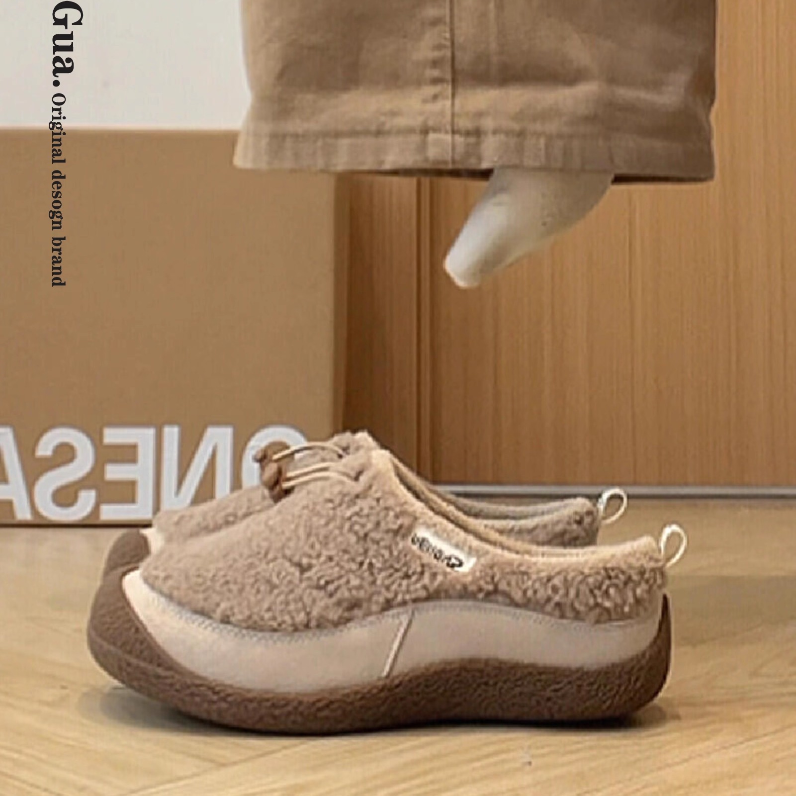 厚底毛毛拖鞋女2025新款冬季加绒