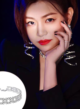 镶钻锆石锁骨链choker高级感配饰项链女轻奢小众链子项圈装饰颈链