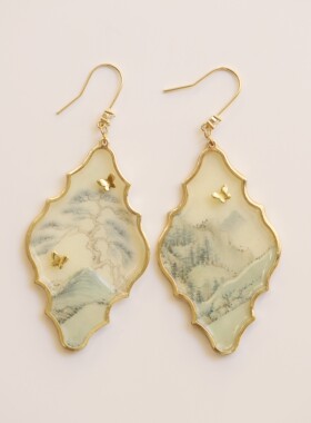 YOUNG X 一溪云 联名新中式国画女士优雅耳环