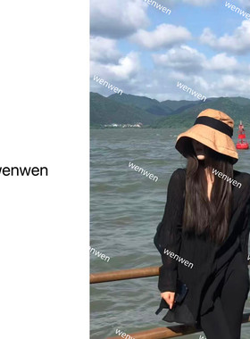 WEN夏季韩系流沙褶皱长袖罩衫