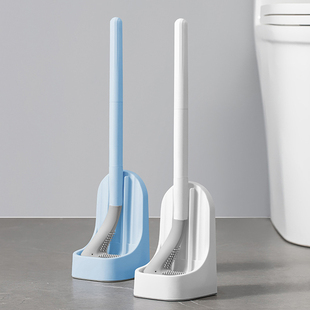 高尔夫马桶刷可拆式软胶无死角长柄刷防漏带底座免打孔厕所清洁刷