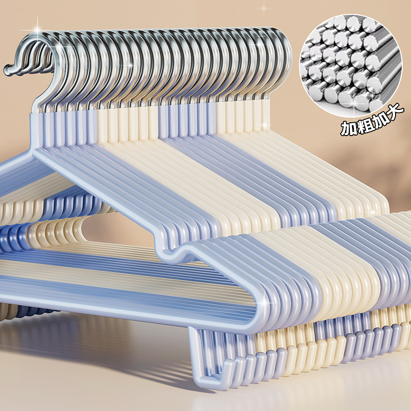 家用晾衣架加粗加大厚挂衣架子防滑晾衣撑学生宿舍晒衣服挂钩撑子
