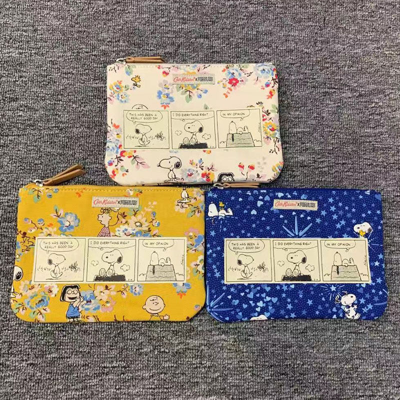 趣味印花休闲拉链卡通风收纳包