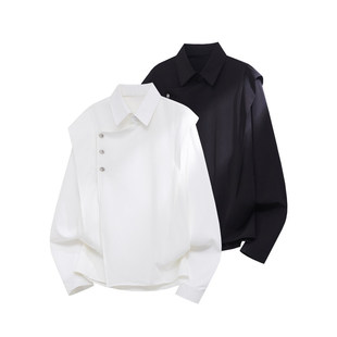 秋装新品衬衫团体酒吧夜店发型师工作服摄影师工装团队logo定制服