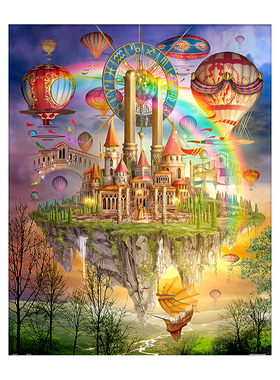 3D-JP成人塑料平面拼图玩具2000片Ciro Marchetti天空之城H1561