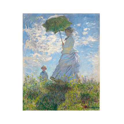 3D-JP莫奈名画500片塑料拼图 客厅裱框挂画 撑洋伞的女人H2364