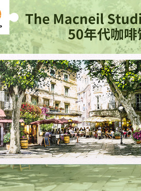 3D-JP高难度减压玩具平面塑料拼图1000片50年代咖啡馆H3096