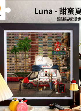 3D-JP平面塑料拼图解压900片动漫插画客厅墙面装饰甜蜜夏夜H3935