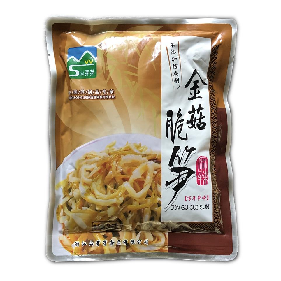 500g開袋即食筍絲開胃金菇脆筍