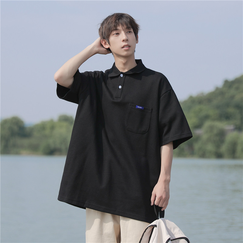 夏季重磅POLO衫宽松短袖T恤501-2-T1006-P50控68,男装T恤,星座501-2