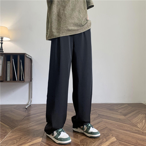 高品质*棕色西裤男宽松直筒垂感休闲裤501-2-XK051-P45图片