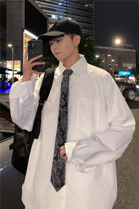 送领带 秋装新款腰果花领带DK长袖衬衫宽松JK制服501-2-CS08-P45图片