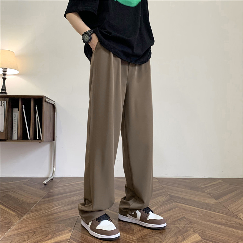 高品质*棕色西裤男宽松直筒垂感休闲裤501-2-XK051-P45,男装西裤,星座501-2