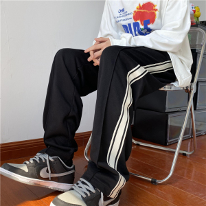 四季款 侧边织带条纹垂感直筒休闲卫裤501-2-KZ206-P50图片