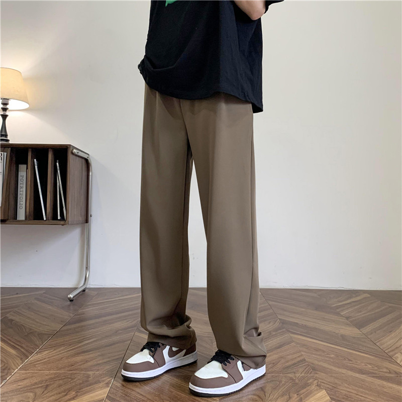 高品质*棕色西裤男宽松直筒垂感休闲裤501-2-XK051-P45,男装西裤,星座501-2