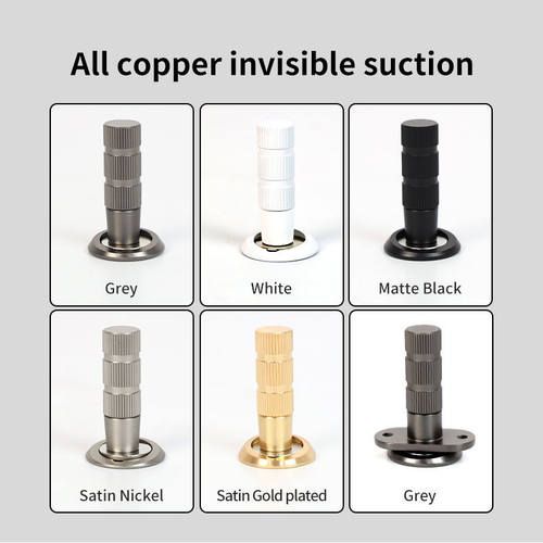 High Magnetic Solid Brass Ultrathin Concealed Door Stopper