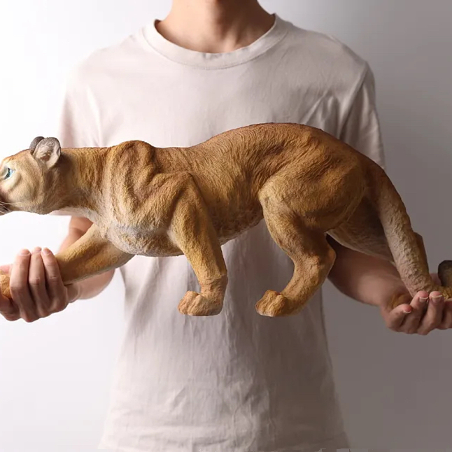 正版轻奢仿真美洲狮动物模型手办礼物品文创具年会摆件GK装饰潮玩