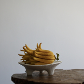 中式 高颜值佛手柑托盘大号高脚佛手果摆放盘佛手观赏清供专用器皿