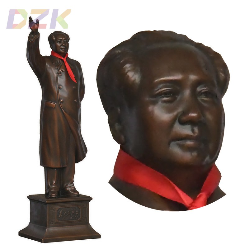 毛主席铜像毛爷爷紫铜摆件挥手雕塑全身纯铜招手站像工艺装饰摆c5