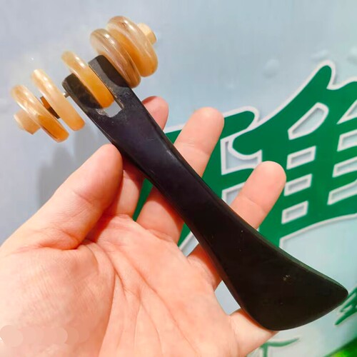 牛角按摩车滚轮六轮点穴棒通淋巴