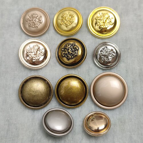 金属简约复古英伦风上衣纽扣大衣牛仔衬衣西装外套开衫毛衣手缝扣