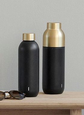 Stelton Collar保温杯不锈钢大容量北欧风格黑金便携学生水杯