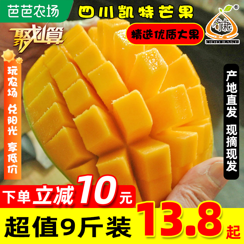 四川攀枝花凯特芒果新鲜苹果芒甜吉禄特大孕妇应季水果5斤装