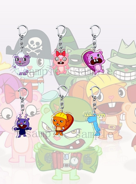 动漫周边欢乐树happy tree friends动漫周边傻鹿Lumpy亚克力挂件