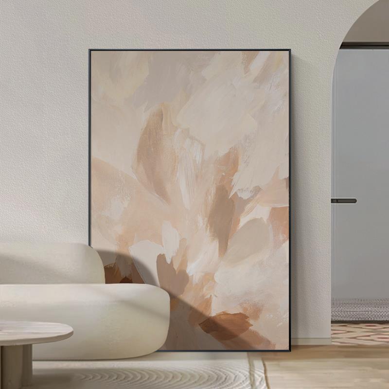 现代轻奢客厅装饰画抽象艺术奶油风餐厅壁画简约高档玄关过道挂画