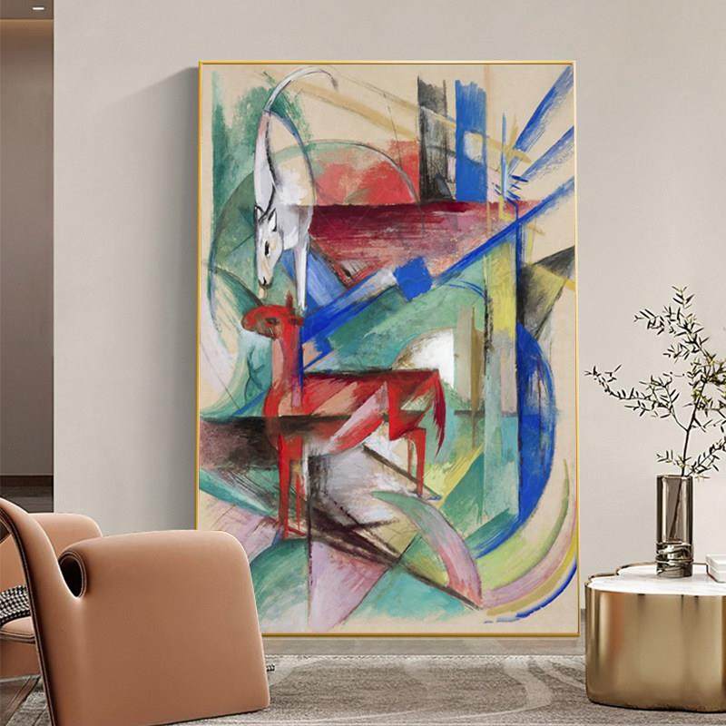 现代简约轻奢五彩斑斓抽象艺术装饰画客厅沙发背景墙落地画大尺寸,家居饰品,现代装饰画,淘宝优惠券,粉丝福利购,淘宝优惠卷