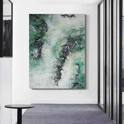 HW.paint原创手绘油画《青海》赤贫风简约玄关油画客厅背景墙画